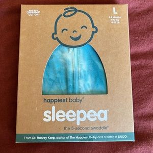 Sleepea 5 second swaddle large blue tie dye